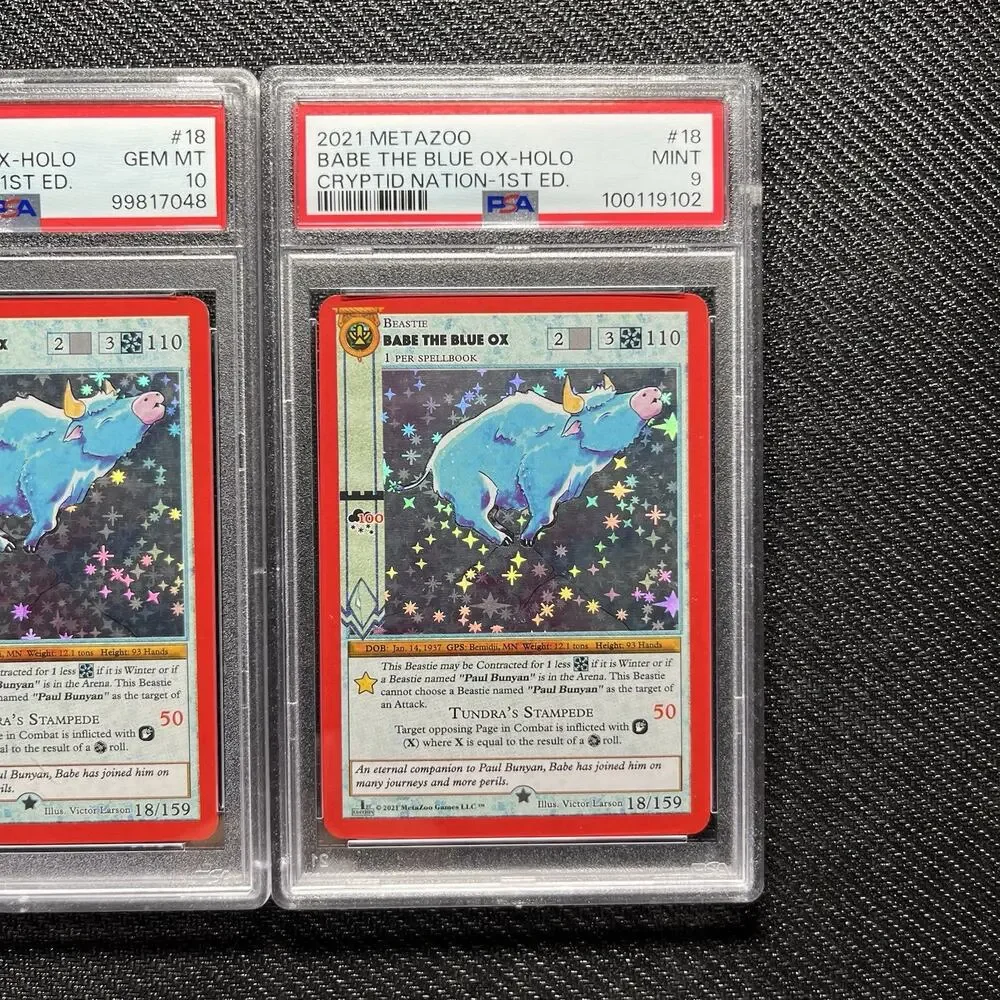 Metazoo Babe The Blue Ox PSA 10 Gem Mint + 9 Mint Lot Full Holo 1st Edition
